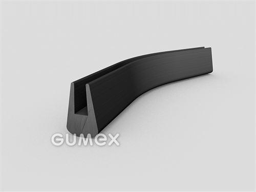 "U" Gummiprofil, 35x21/8mm, 70°ShA, SBR, -40°C/+70°C, schwarz, 